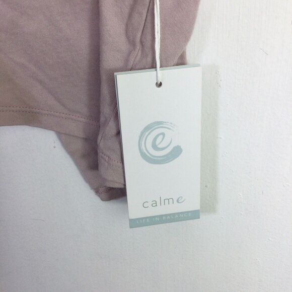 Calme Womens Cross Back Tank Top Sleeveless Organic Cotton Purple Size XXL NWT - Picture 7 of 16
